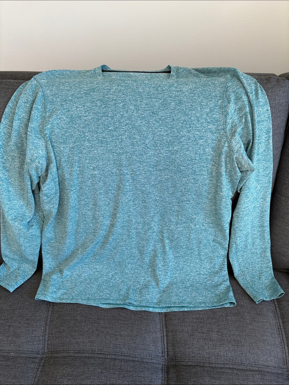 lululemon athletica Heathered Teal Long Sleeve Crew